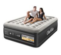 OlarHike King Size Airbed, Inflatable Mattress, 150cm x 200cm x 50cm, Air Bed with Built in Pump, Blow Up Mattress, Folding Guest Bed Self Inflating with Flocked Surface for Camping and Home Use