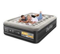 OlarHike King Size Airbed, Inflatable Mattress, Air Bed with Built in Pump, Blow Up Mattress, Folding Guest Bed Self Inflating with Flocked Surface fo
