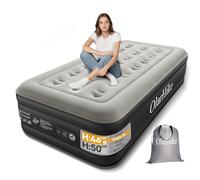 OlarHike Single Airbed XL, Inflatable Air Mattress with Built-in Pump, Blow Up Bed, Self Inflating Folding Guest Air bed with Flocked Surface For Camping & Home Use, 200cm L x 90cm W x 46cm H(Black)