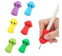 Olasfa 6 Pieces Pencil Grip Kids Grip Pen Adult Ergonomic Writing Aid Children Correction Tool for School Writing (6 Colors)