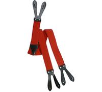 Olata Button-Down Formal Y-Shape Unisex Braces/Suspenders - 3.5cm. Red (Standard)