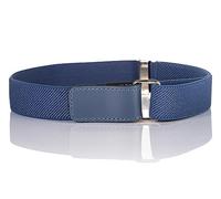 Olata Children’s Stretch Elasticated Belt with Adjustable Hook and Loop Fastening. Blue (1-6 Years)