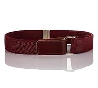Olata Children’s Stretch Elasticated Belt with Adjustable Hook and Loop Fastening. Burgundy Red (1-6 Years)