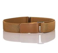 Olata Children’s Stretch Elasticated Belt with Adjustable Hook and Loop Fastening. Cream (1-6 Years)