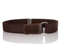 Olata Children’s Stretch Elasticated Belt with Adjustable Hook and Loop Fastening. Dark Brown (1-6 Years)