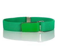 Olata Children’s Stretch Elasticated Belt with Adjustable Hook and Loop Fastening. Green (1-6 Years)