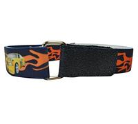 Olata Childrens 1-6 Years fully adjustable Stretch Printed Hook and Loop Belt - Hot Rod