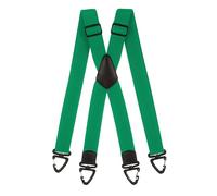 Olata Heavy Duty X-Shape Braces/Suspenders with Plastic Carabiner Clips - 4cm. Green