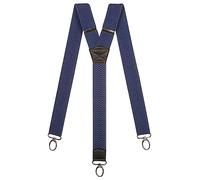 Olata Heavy Duty Y-Shape Braces/Suspenders with Carabiner Clips - 4cm. Blue
