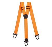 Olata Men’s Hi-Vis Reflective Braces/Suspenders with Extra Wide Straps and Plastic Carabiner Clips - 4cm, Y-Shape, Orange