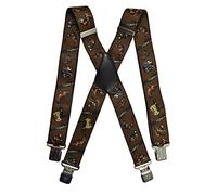 Olata Men's Adjustable Heavy Duty X-Shape Hunting Braces/Suspenders with Embossed Clips - 4cm. Hunting Season