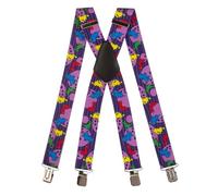 Olata Men's Heavy Duty Printed X-Shape Braces/Suspenders, 4cm - Baby Dinosaurs