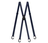 Olata Men's X-Shape Skinny Plastic Carabiner Braces, 20mm | Adjustable 20mm X-shape braces with carabiner clips and leather crossover; secure for work or smart wear.