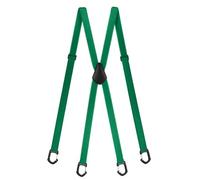 Olata Men's X-Shape Skinny Plastic Carabiner Braces, 20mm | Adjustable 20mm X-shape braces with carabiner clips and leather crossover; secure for work or smart wear.