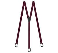 Olata Men's Y-Back Skinny Plastic Carabiner Braces, 20mm, Burgundy Red