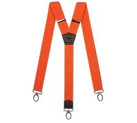Olata Men's Y-Shape Carabiner Clip Braces, 40mm | Adjustable 40mm Y-shape braces with carabiner clips and leather crossover; secure for work or smart wear.