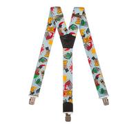 Olata Men's Y-Shape Patterned Braces, 40mm, Paint Tins