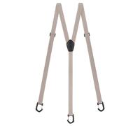 Olata Men's Y-Shape Skinny Plastic Carabiner Braces, 20mm, Light Grey