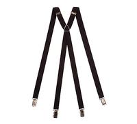 Olata Skinny Classic Style Fully Adjustable X-Shape Clip on Braces/Suspenders - 2cm. Black