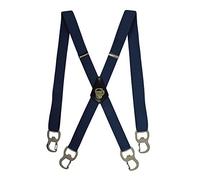 Olata X-Shape Braces/Suspenders with Integrated Beer Bottle Opener and Carabiner Clips - 2.5cm. Dark Blue