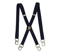 Olata X-Shape Braces/Suspenders with Integrated Beer Bottle Opener and Carabiner Clips - 2.5cm. Navy Blue