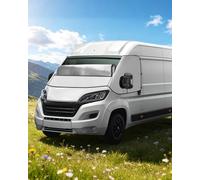 OlaVeg Van Windscreen Protector Aluminium Ducato Thermal Screen Cover Motorhome Windscreen Cover External with Zips Waterproof Frost with Magnetic for P-eugeot Boxer C-itroen Relay X250/290