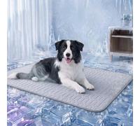 OlaWufu Cooling Mat for Dog - Instant Cooling Relief，Gray：XL (100 x 70cm)