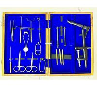 Olax Fly Tying Kit with Vise, Whip Finisher, Bodkin, Plier, Scissors in a Wooden Box