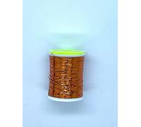 Olax Fly Tying Large Spool Flat Tinsel, 13 colours, fly dressing, (Orange)