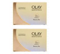 Olay B3 Niacinamide + Vitamin C Cleansing And Bleaching Bar | Cleanser, Skin Clarity Soap, Healthy Glow Body Bar - (Pack of 2)