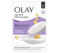 Olay Beauty Bar, Age Defying, 10x More Moisturizers, Smooth & Gentle on Skin, Vitamin E & Vitamin B3 Complex, For All Skin Types, Shea Butter Scent, 3
