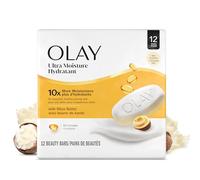 Olay Beauty Bar, Ultra Moisture,10x More Moisturizers, Nourishing Conditioners, Smooth & Gentle on Skin, Vitamin B3 Complex, For All Skin Types, Shea Butter Scent, 3.17 oz, (Pack of 12)