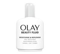 Olay Beauty Fluid Face & Neck Lotion, 24H Lightweight Moisturisation 100ml | For silky soft and smooth skin