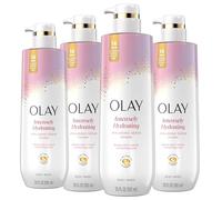 Olay Body Wash for Women, Intensely Hydrating, Hyaluronic Acid Serum Complex, Renews Moisture, Free of Parabens & Phthalates, Vitamin B3 Lameller Technology, For All Skin Types, 20 fl oz (Pack of 4)