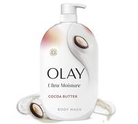 Olay Body Wash for Women, Ultra Moisture, 24/7 Moisture Barrier Repair, Hydrating Formula for Visibly Healthy Soft Skin, Vitamin B3 & Hyaluronic Blend, For All Skin Types, Cocoa Butter Scent, 35 fl oz