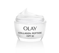 Olay Collagen Peptide 24 Moisturiser 50ml, Face Cream with SPF 30 Protection Collagen Peptide Vitamin B3, Instantly Hydrates for 24H