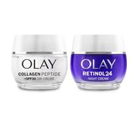 Olay Collagen Peptide Day Cream and Olay Retinol 24 Night Cream Face Moisturiser. Anti Ageing Skincare