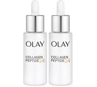 Olay Collagen Peptide Serum for Face, Skincare with Niacinamide 99% Purity and Antioxidant Vitamin E. Advanced Anti Ageing Skin Care with 3 Actions: Strengthens, Restores, Hydrates, 40ml (Pack of 2)