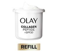 Collagen Peptide Face Moisturiser Day Cream SPF 30 REFILL, Skincare with Niacinamide 99% Purity. Anti Aging Skin Care: Strengthens, Restores, Hydrates