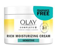Olay Complete+ Rich Moisturizing Cream Fragrance-Free 8.5 OZ 3-in-1 Hydrating Face Cream for Dry Skin with Vitamin B3 Vitamin E and Ceramides