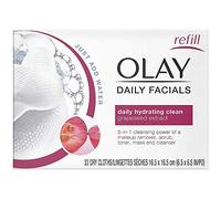 OLAY Daily Facial Hydrating Cleansing Cloths with Grapeseed Extract, Makeup Remover 33 ea (Pack of 2)