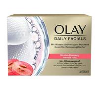 OLAY Daily Facials Cleansing Wipes for Normal Skin, 30 Wipes, Micellar Cleansing Facial Care, Make-Up Wipes, Facial Cleansing, Exfoliating