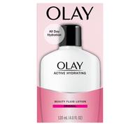 Olay Face Moisturizer Active Hydrating Beauty Fluid Lotion Original Facial Moisturizer 4 Oz. (Pack of 2)