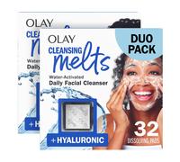 Olay Face Wash Hyaluronic Acid Cleansing Melts Fragrance-Free Daily Use Gentle Cleanser For All Skin Types Travel Size Water-Activated to C