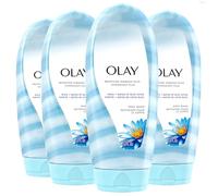 Olay Moisture Ribbons Plus Shea + Blue Lotus Body Wash, 18 Fl Oz, Pack of 4