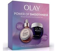 Olay Skincare Giftset: Super Serum, Vitamin C Serum for Face, with Niacinamide, Collagen Peptide 30ml + Retinol 24 Night Cream Face Moisturiser 50ml