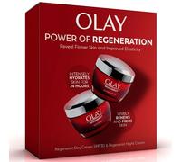 Olay Regenerist 3 Point Firming Anti-Ageing Giftset: Regenerist SPF 30 Day Face Cream 50ml + Regenerist Night Moisturiser 50ml, with Vitamin B3, Amino Peptides and Niacinamide