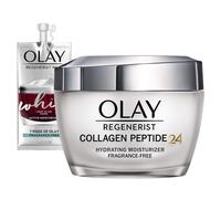 Olay Regenerist Collagen Peptide 24 Face Moisturizer Cream with Niacinamide for Firmer Skin Anti-Wrinkle Fragrance-Free 1.7 oz Includes Olay Whip Tr