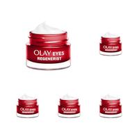 Olay Regenerist Eye Cream, Anti-Wrinkle + Active Firming Skincare Eye Moisturiser with Anti-ageing Niacinamide and Peptides, Renews, Firms and Hydrates, Fragrance Free, 15ml (Pack of 5)