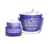 Olay Regenerist Favourites Set, Retinol 24 Night Face Moisturiser and Eye Cream Moisturiser with Retinol and Vitamin B3